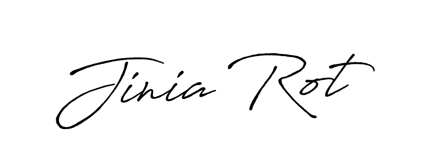 Create a beautiful signature design for name Jinia Rot. With this signature (Antro_Vectra_Bolder) fonts, you can make a handwritten signature for free. Jinia Rot signature style 7 images and pictures png