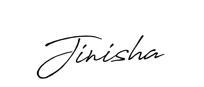 Jinisha stylish signature style. Best Handwritten Sign (Antro_Vectra_Bolder) for my name. Handwritten Signature Collection Ideas for my name Jinisha. Jinisha signature style 7 images and pictures png