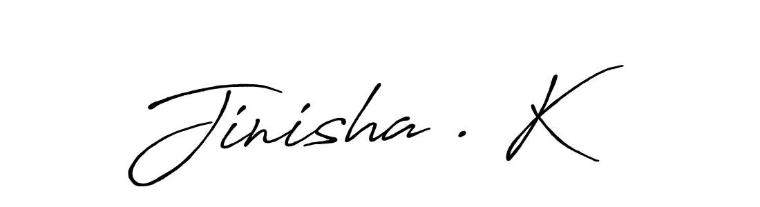 How to make Jinisha . K signature? Antro_Vectra_Bolder is a professional autograph style. Create handwritten signature for Jinisha . K name. Jinisha . K signature style 7 images and pictures png