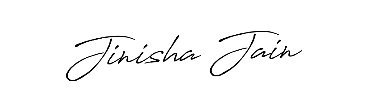 Also we have Jinisha Jain name is the best signature style. Create professional handwritten signature collection using Antro_Vectra_Bolder autograph style. Jinisha Jain signature style 7 images and pictures png