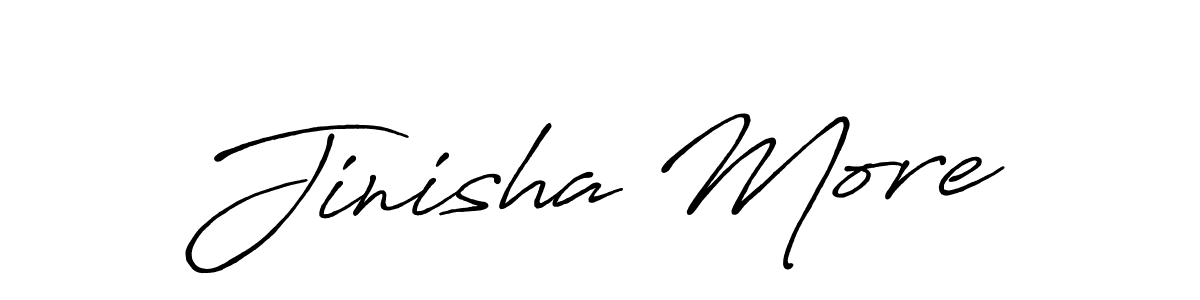 Jinisha More stylish signature style. Best Handwritten Sign (Antro_Vectra_Bolder) for my name. Handwritten Signature Collection Ideas for my name Jinisha More. Jinisha More signature style 7 images and pictures png