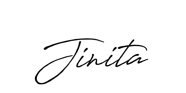 Design your own signature with our free online signature maker. With this signature software, you can create a handwritten (Antro_Vectra_Bolder) signature for name Jinita. Jinita signature style 7 images and pictures png