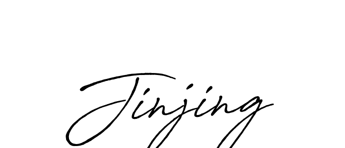Jinjing stylish signature style. Best Handwritten Sign (Antro_Vectra_Bolder) for my name. Handwritten Signature Collection Ideas for my name Jinjing. Jinjing signature style 7 images and pictures png