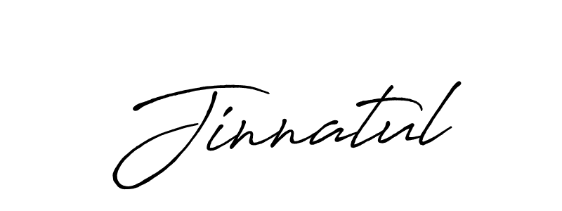 Jinnatul stylish signature style. Best Handwritten Sign (Antro_Vectra_Bolder) for my name. Handwritten Signature Collection Ideas for my name Jinnatul. Jinnatul signature style 7 images and pictures png