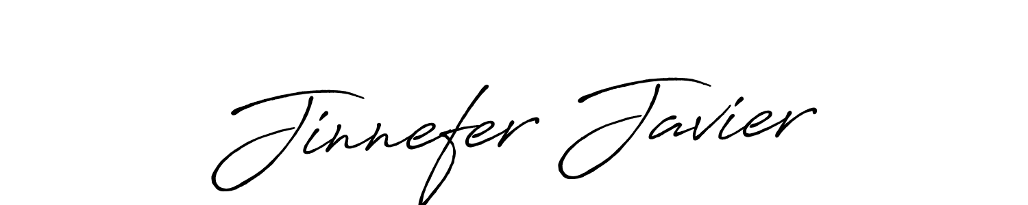 You should practise on your own different ways (Antro_Vectra_Bolder) to write your name (Jinnefer Javier) in signature. don't let someone else do it for you. Jinnefer Javier signature style 7 images and pictures png