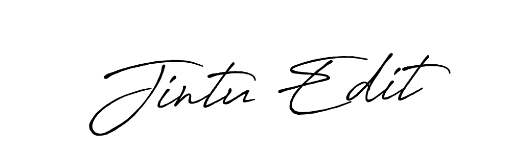 Use a signature maker to create a handwritten signature online. With this signature software, you can design (Antro_Vectra_Bolder) your own signature for name Jintu Edit. Jintu Edit signature style 7 images and pictures png