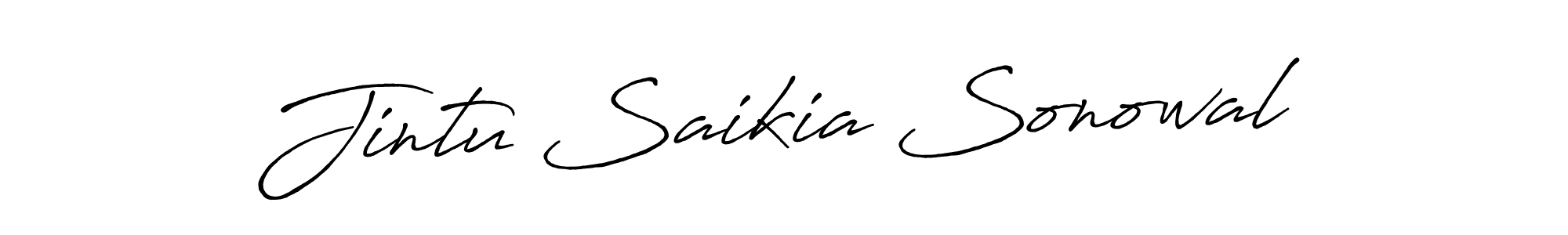 The best way (Antro_Vectra_Bolder) to make a short signature is to pick only two or three words in your name. The name Jintu Saikia Sonowal include a total of six letters. For converting this name. Jintu Saikia Sonowal signature style 7 images and pictures png