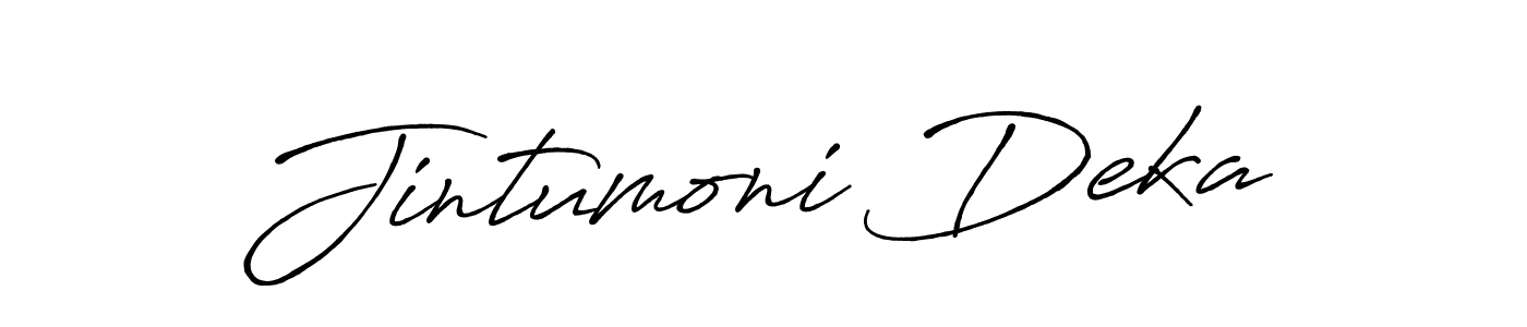 Jintumoni Deka stylish signature style. Best Handwritten Sign (Antro_Vectra_Bolder) for my name. Handwritten Signature Collection Ideas for my name Jintumoni Deka. Jintumoni Deka signature style 7 images and pictures png