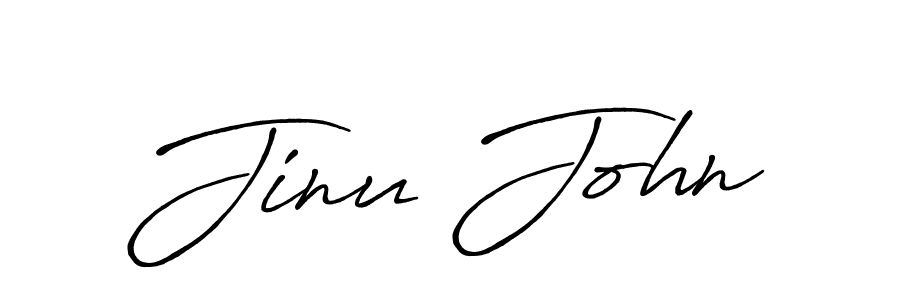 How to make Jinu John signature? Antro_Vectra_Bolder is a professional autograph style. Create handwritten signature for Jinu John name. Jinu John signature style 7 images and pictures png