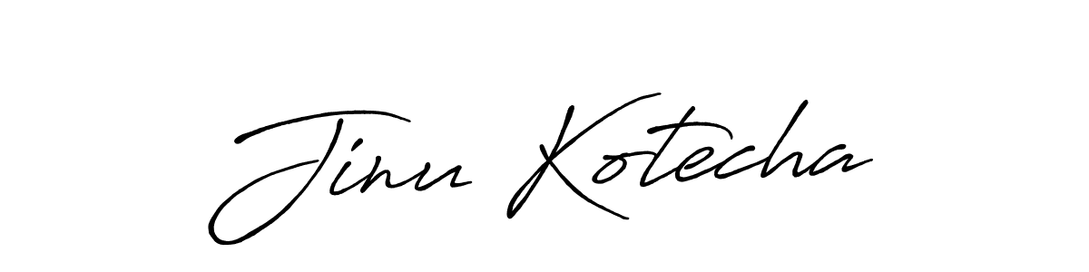 Make a beautiful signature design for name Jinu Kotecha. With this signature (Antro_Vectra_Bolder) style, you can create a handwritten signature for free. Jinu Kotecha signature style 7 images and pictures png