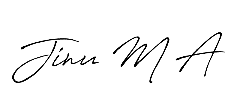Antro_Vectra_Bolder is a professional signature style that is perfect for those who want to add a touch of class to their signature. It is also a great choice for those who want to make their signature more unique. Get Jinu M A name to fancy signature for free. Jinu M A signature style 7 images and pictures png
