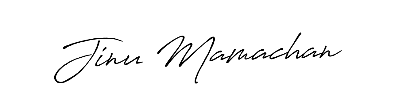 Design your own signature with our free online signature maker. With this signature software, you can create a handwritten (Antro_Vectra_Bolder) signature for name Jinu Mamachan. Jinu Mamachan signature style 7 images and pictures png