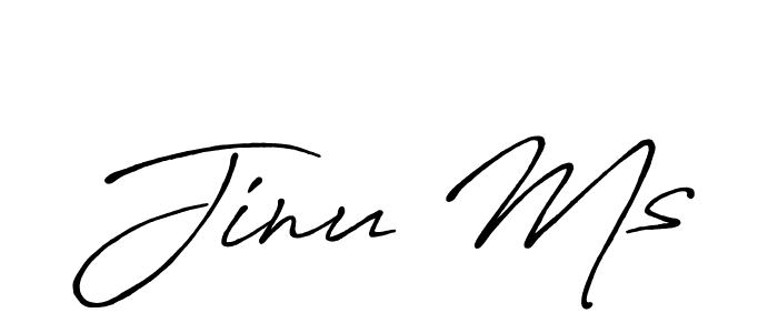How to make Jinu Ms signature? Antro_Vectra_Bolder is a professional autograph style. Create handwritten signature for Jinu Ms name. Jinu Ms signature style 7 images and pictures png