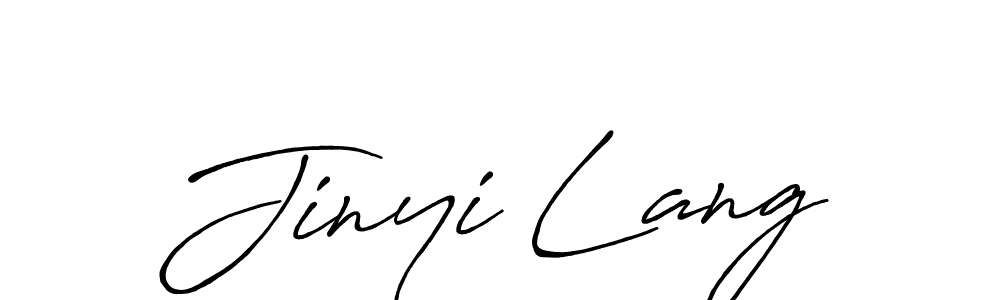 Make a beautiful signature design for name Jinyi Lang. With this signature (Antro_Vectra_Bolder) style, you can create a handwritten signature for free. Jinyi Lang signature style 7 images and pictures png