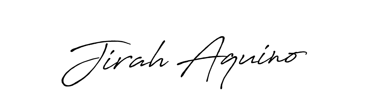 Jirah Aquino stylish signature style. Best Handwritten Sign (Antro_Vectra_Bolder) for my name. Handwritten Signature Collection Ideas for my name Jirah Aquino. Jirah Aquino signature style 7 images and pictures png