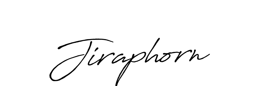 Make a beautiful signature design for name Jiraphorn. With this signature (Antro_Vectra_Bolder) style, you can create a handwritten signature for free. Jiraphorn signature style 7 images and pictures png