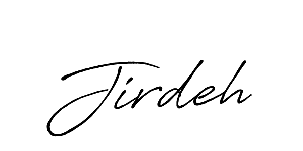 Make a beautiful signature design for name Jirdeh. With this signature (Antro_Vectra_Bolder) style, you can create a handwritten signature for free. Jirdeh signature style 7 images and pictures png