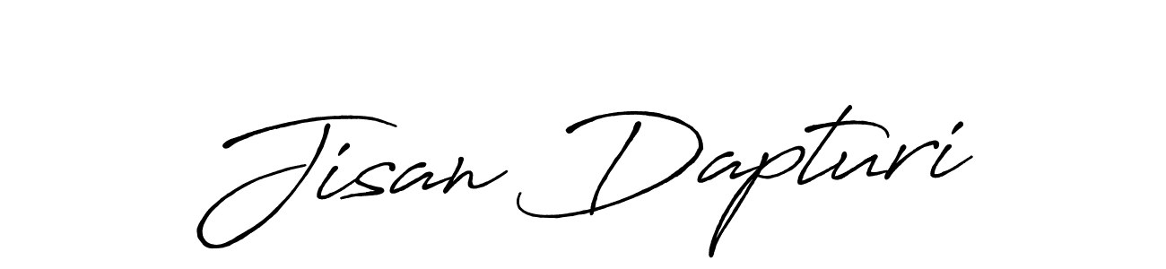 Design your own signature with our free online signature maker. With this signature software, you can create a handwritten (Antro_Vectra_Bolder) signature for name Jisan Dapturi. Jisan Dapturi signature style 7 images and pictures png