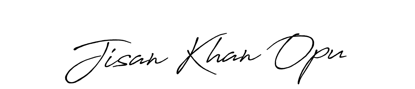 How to make Jisan Khan Opu signature? Antro_Vectra_Bolder is a professional autograph style. Create handwritten signature for Jisan Khan Opu name. Jisan Khan Opu signature style 7 images and pictures png