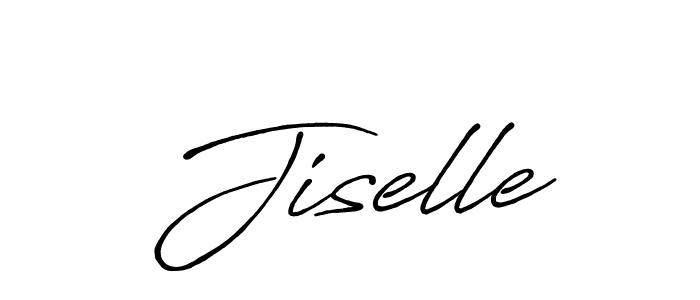 How to make Jiselle name signature. Use Antro_Vectra_Bolder style for creating short signs online. This is the latest handwritten sign. Jiselle signature style 7 images and pictures png