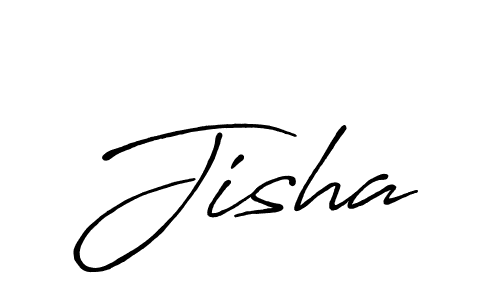 Use a signature maker to create a handwritten signature online. With this signature software, you can design (Antro_Vectra_Bolder) your own signature for name Jisha. Jisha signature style 7 images and pictures png