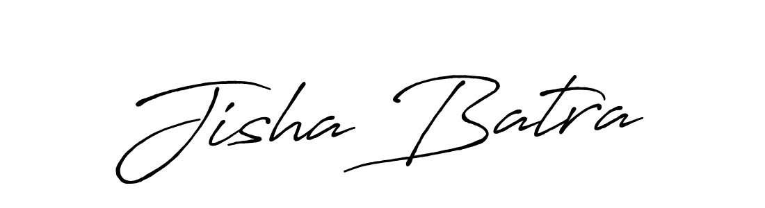 Jisha Batra stylish signature style. Best Handwritten Sign (Antro_Vectra_Bolder) for my name. Handwritten Signature Collection Ideas for my name Jisha Batra. Jisha Batra signature style 7 images and pictures png
