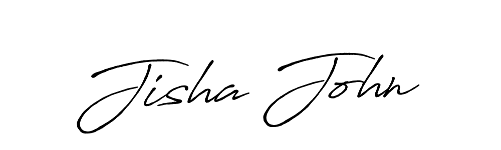 It looks lik you need a new signature style for name Jisha John. Design unique handwritten (Antro_Vectra_Bolder) signature with our free signature maker in just a few clicks. Jisha John signature style 7 images and pictures png