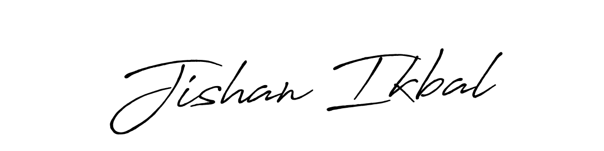 Use a signature maker to create a handwritten signature online. With this signature software, you can design (Antro_Vectra_Bolder) your own signature for name Jishan Ikbal. Jishan Ikbal signature style 7 images and pictures png