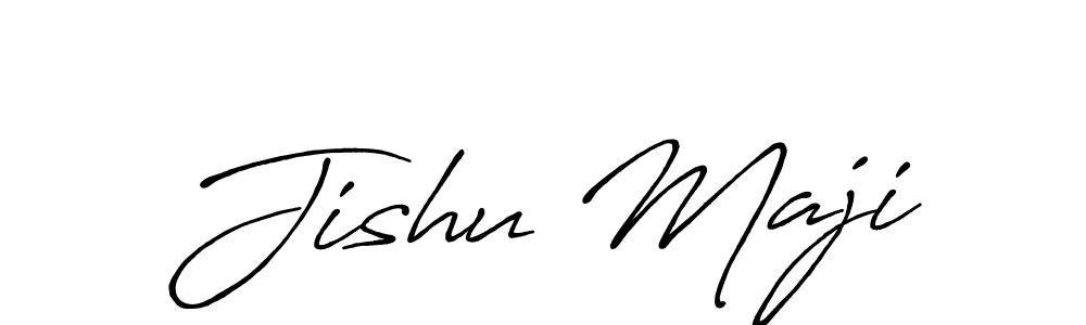 Use a signature maker to create a handwritten signature online. With this signature software, you can design (Antro_Vectra_Bolder) your own signature for name Jishu Maji. Jishu Maji signature style 7 images and pictures png