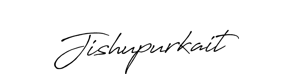 Make a beautiful signature design for name Jishupurkait. With this signature (Antro_Vectra_Bolder) style, you can create a handwritten signature for free. Jishupurkait signature style 7 images and pictures png