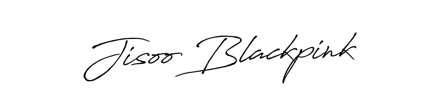 Create a beautiful signature design for name Jisoo Blackpink. With this signature (Antro_Vectra_Bolder) fonts, you can make a handwritten signature for free. Jisoo Blackpink signature style 7 images and pictures png