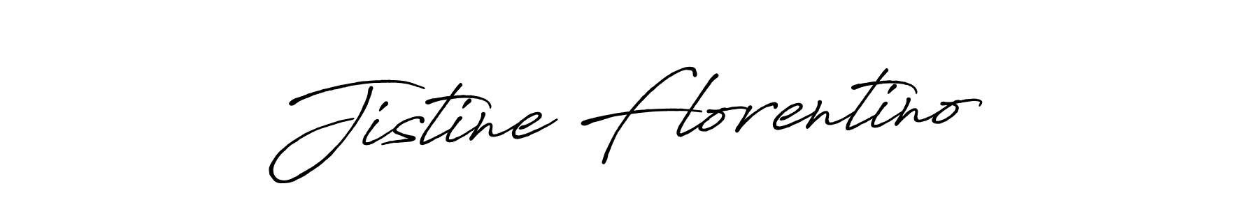 Jistine Florentino stylish signature style. Best Handwritten Sign (Antro_Vectra_Bolder) for my name. Handwritten Signature Collection Ideas for my name Jistine Florentino. Jistine Florentino signature style 7 images and pictures png