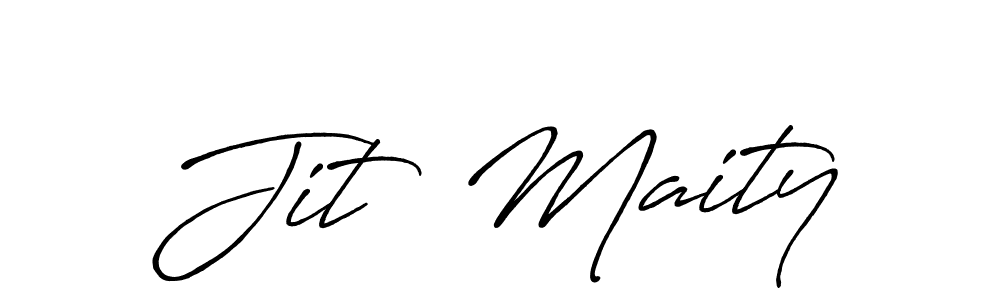 The best way (Antro_Vectra_Bolder) to make a short signature is to pick only two or three words in your name. The name Jit  Maity include a total of six letters. For converting this name. Jit  Maity signature style 7 images and pictures png