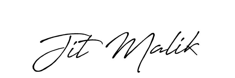 Make a beautiful signature design for name Jit Malik. With this signature (Antro_Vectra_Bolder) style, you can create a handwritten signature for free. Jit Malik signature style 7 images and pictures png