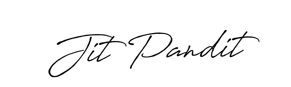 Create a beautiful signature design for name Jit Pandit. With this signature (Antro_Vectra_Bolder) fonts, you can make a handwritten signature for free. Jit Pandit signature style 7 images and pictures png