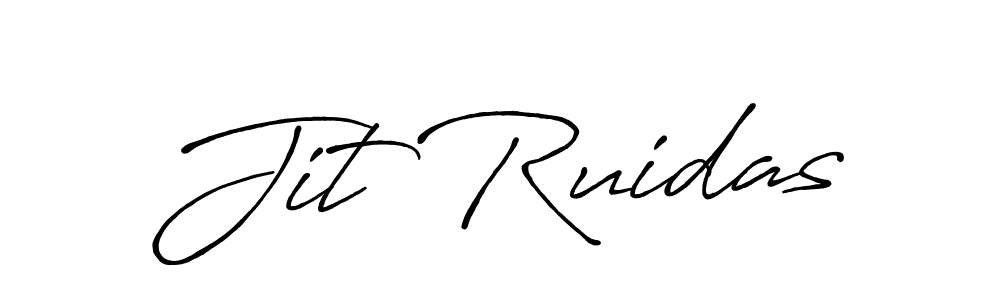 The best way (Antro_Vectra_Bolder) to make a short signature is to pick only two or three words in your name. The name Jit Ruidas include a total of six letters. For converting this name. Jit Ruidas signature style 7 images and pictures png