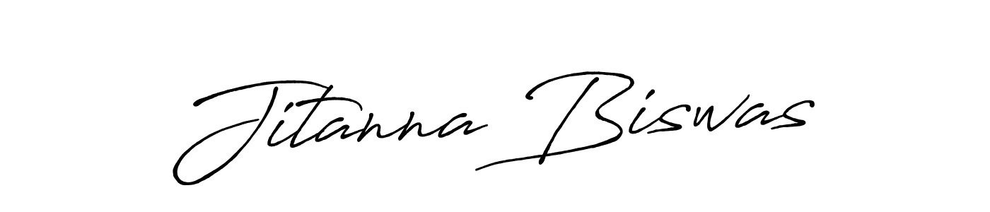 How to make Jitanna Biswas name signature. Use Antro_Vectra_Bolder style for creating short signs online. This is the latest handwritten sign. Jitanna Biswas signature style 7 images and pictures png