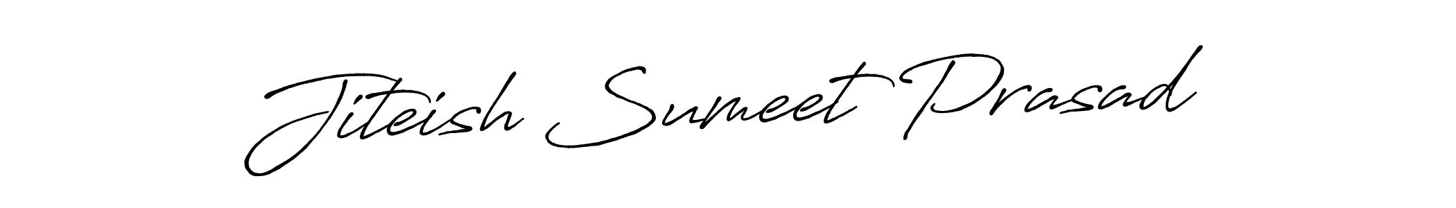 Create a beautiful signature design for name Jiteish Sumeet Prasad. With this signature (Antro_Vectra_Bolder) fonts, you can make a handwritten signature for free. Jiteish Sumeet Prasad signature style 7 images and pictures png
