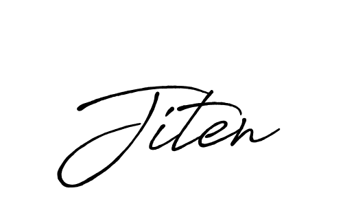 Make a beautiful signature design for name Jiten. With this signature (Antro_Vectra_Bolder) style, you can create a handwritten signature for free. Jiten signature style 7 images and pictures png