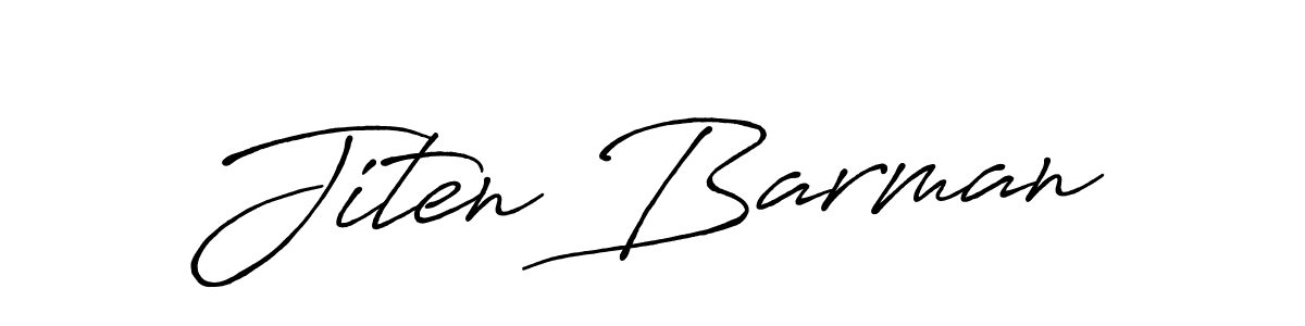 Make a beautiful signature design for name Jiten Barman. With this signature (Antro_Vectra_Bolder) style, you can create a handwritten signature for free. Jiten Barman signature style 7 images and pictures png