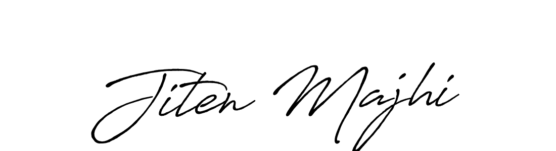 How to make Jiten Majhi name signature. Use Antro_Vectra_Bolder style for creating short signs online. This is the latest handwritten sign. Jiten Majhi signature style 7 images and pictures png