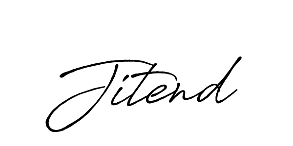 Design your own signature with our free online signature maker. With this signature software, you can create a handwritten (Antro_Vectra_Bolder) signature for name Jitend. Jitend signature style 7 images and pictures png