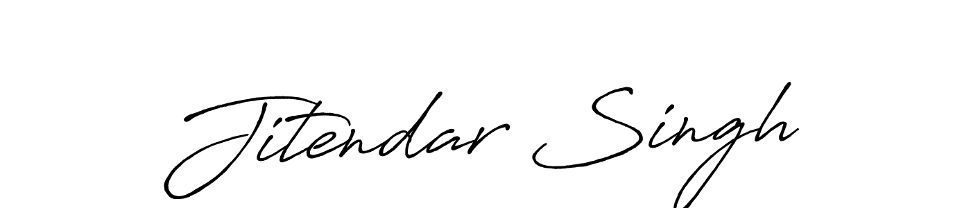 Make a beautiful signature design for name Jitendar Singh. With this signature (Antro_Vectra_Bolder) style, you can create a handwritten signature for free. Jitendar Singh signature style 7 images and pictures png