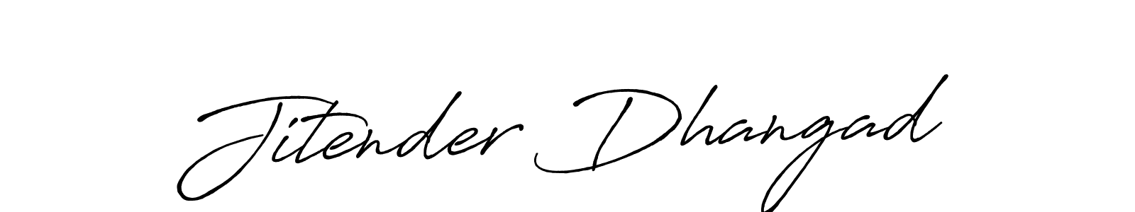 Design your own signature with our free online signature maker. With this signature software, you can create a handwritten (Antro_Vectra_Bolder) signature for name Jitender Dhangad. Jitender Dhangad signature style 7 images and pictures png