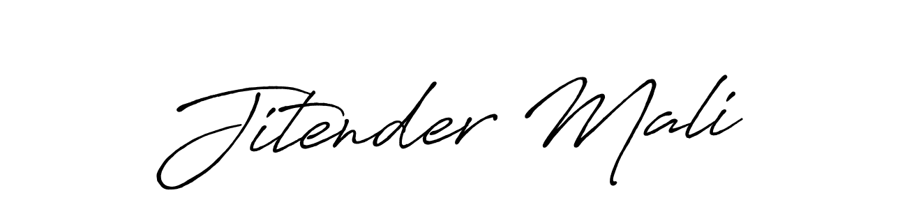 Create a beautiful signature design for name Jitender Mali. With this signature (Antro_Vectra_Bolder) fonts, you can make a handwritten signature for free. Jitender Mali signature style 7 images and pictures png