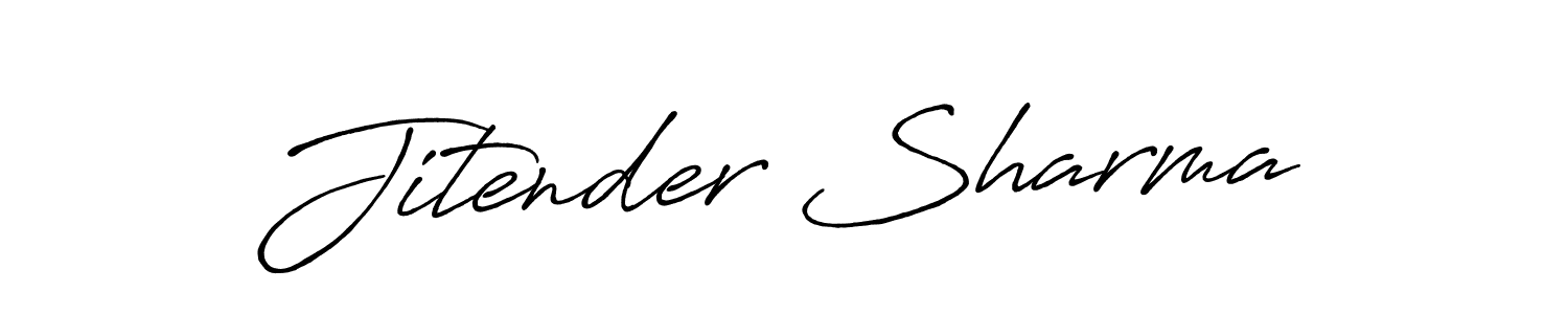 Design your own signature with our free online signature maker. With this signature software, you can create a handwritten (Antro_Vectra_Bolder) signature for name Jitender Sharma. Jitender Sharma signature style 7 images and pictures png
