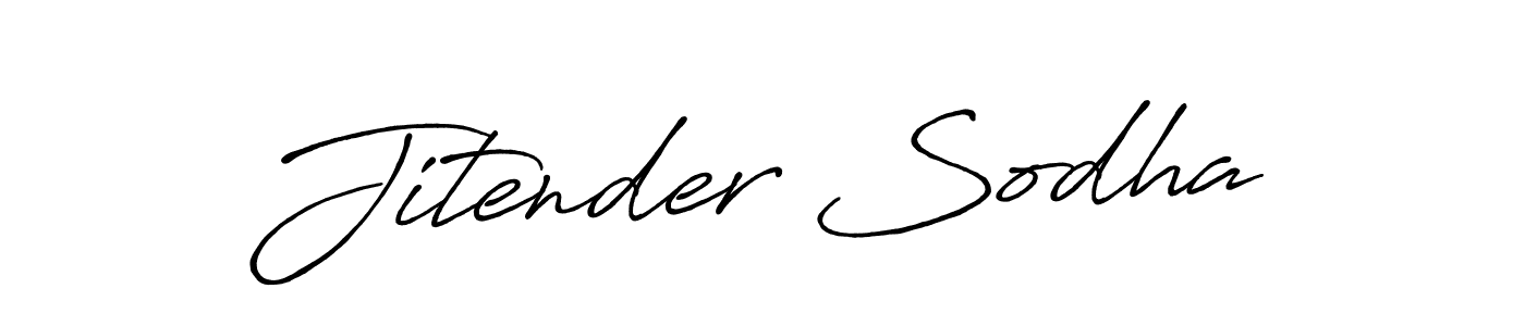 It looks lik you need a new signature style for name Jitender Sodha. Design unique handwritten (Antro_Vectra_Bolder) signature with our free signature maker in just a few clicks. Jitender Sodha signature style 7 images and pictures png