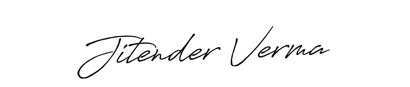 Make a short Jitender Verma signature style. Manage your documents anywhere anytime using Antro_Vectra_Bolder. Create and add eSignatures, submit forms, share and send files easily. Jitender Verma signature style 7 images and pictures png