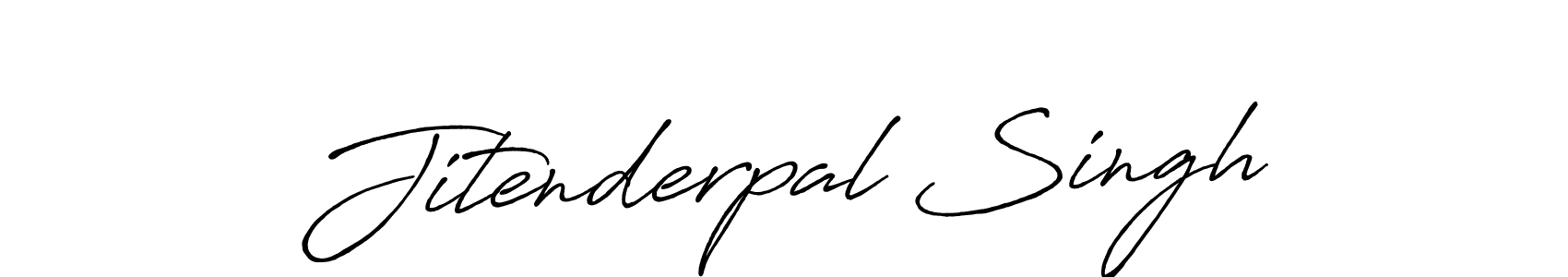 Create a beautiful signature design for name Jitenderpal Singh. With this signature (Antro_Vectra_Bolder) fonts, you can make a handwritten signature for free. Jitenderpal Singh signature style 7 images and pictures png