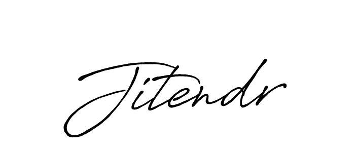 How to make Jitendr name signature. Use Antro_Vectra_Bolder style for creating short signs online. This is the latest handwritten sign. Jitendr signature style 7 images and pictures png